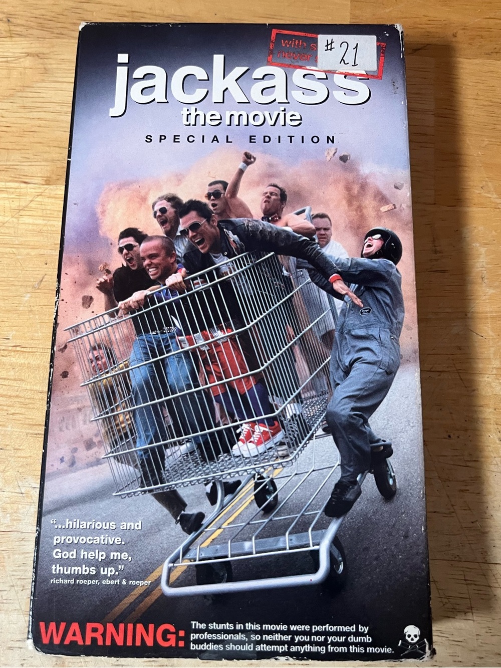 Jackass the movie, special edition, VHS movie tape 2002 Paramount MTV